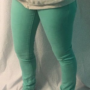 teal skinny jeans
